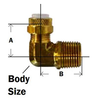 Flareless Male Elbow Diagram